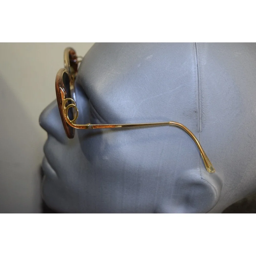 Vintage 1970's SOPHIA Loren Zyloware Oversized Square Eyeglasses Gold Rich Lady